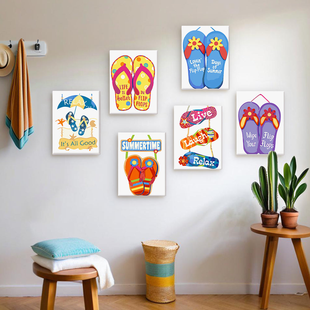Summer Flip Flops mini paint by numbers – image 18