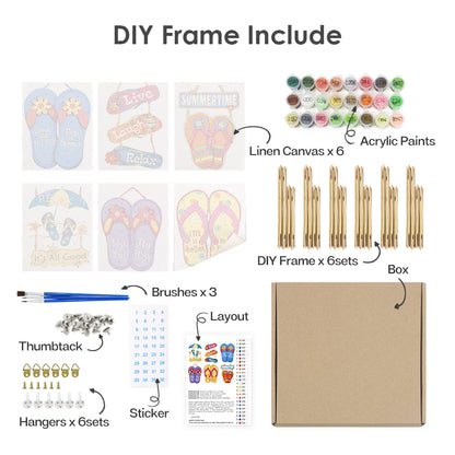 Summer Flip Flops mini paint by numbers – image 19