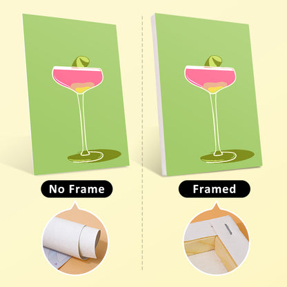 Martini Glasses on Color Blocks mini paint by numbers – image 14