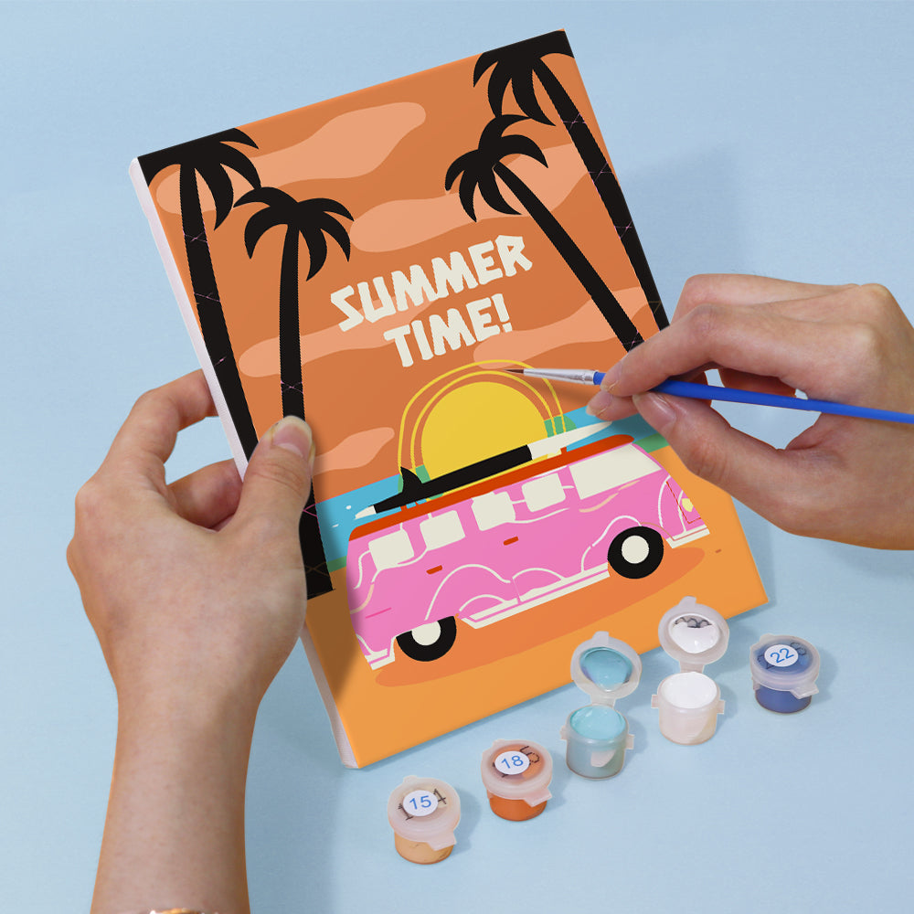Sunset Palms and Surf Van mini paint by numbers – image 6