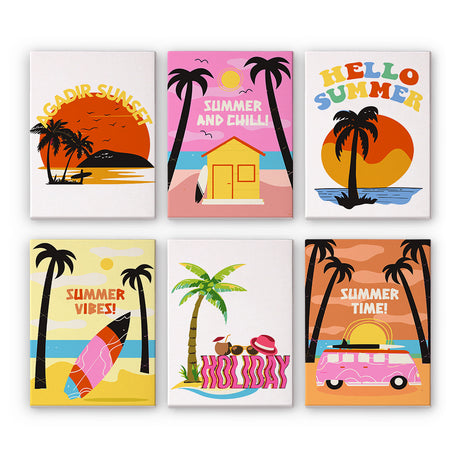 Retro Summer Beach mini paint by numbers – image 9