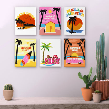 Sunset Palms and Surf Van mini paint by numbers – image 16