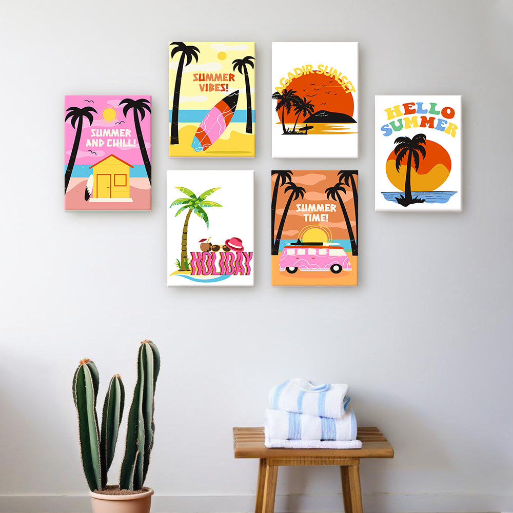 Sunset Palms and Surf Van mini paint by numbers – image 17