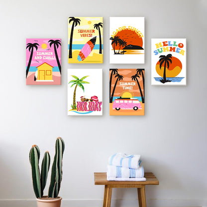 Sunset Palms and Surf Van mini paint by numbers – image 17