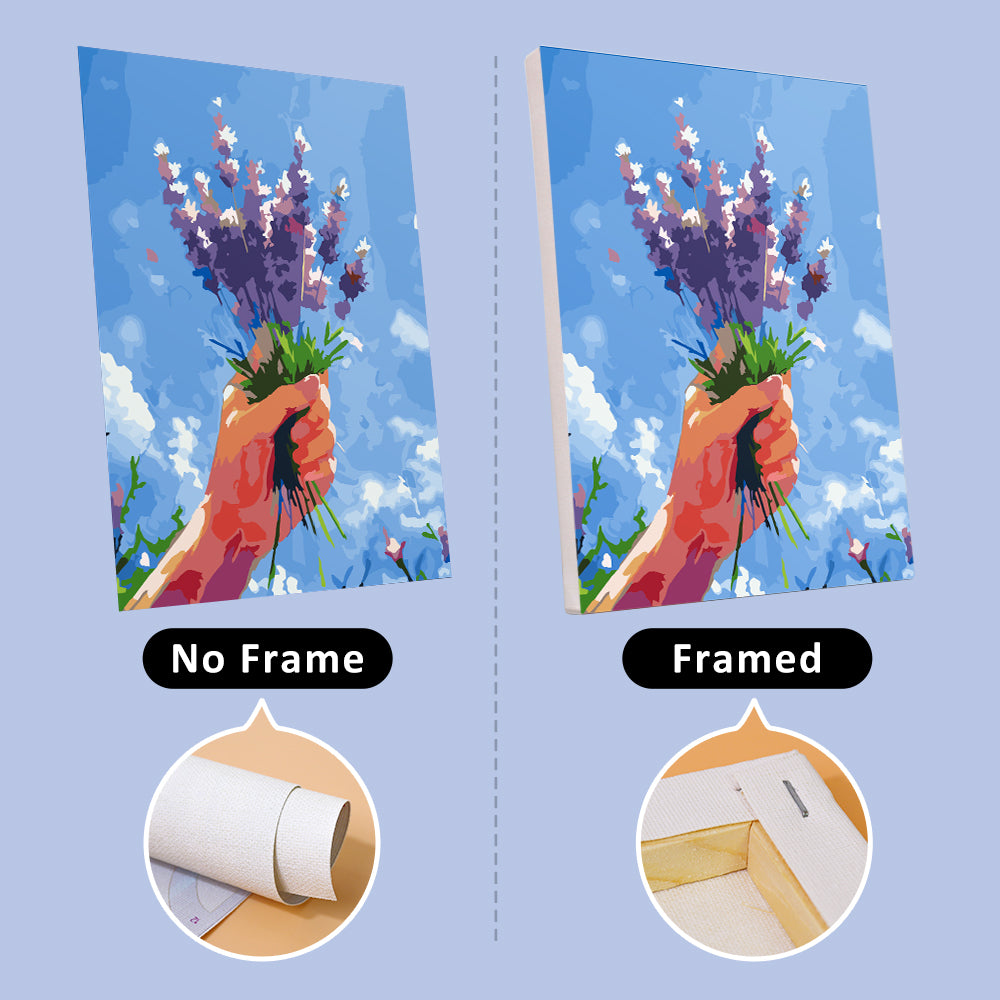 Flower Bouquets Under Blue Skies mini paint by numbers – image 14