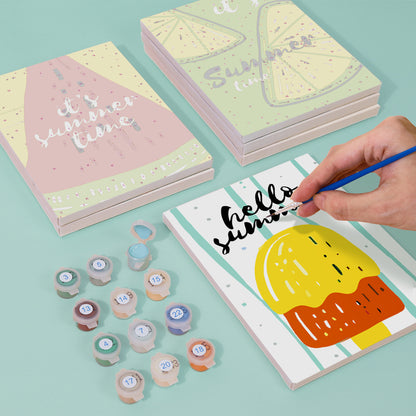 Citrus and Melon Summer Script mini paint by numbers – image 4