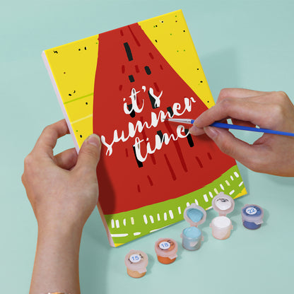 Citrus and Melon Summer Script mini paint by numbers – image 5