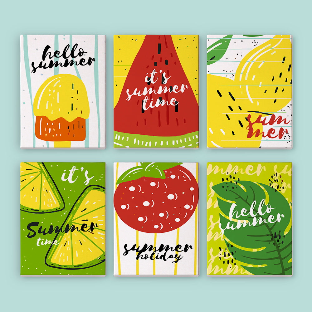 Citrus and Melon Summer Script mini paint by numbers – image 8
