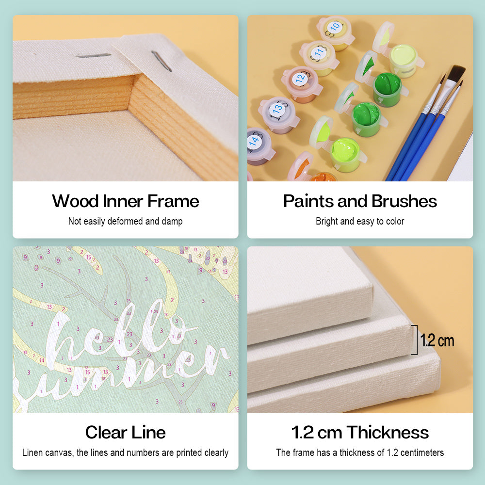 Citrus and Melon Summer Script mini paint by numbers – image 9
