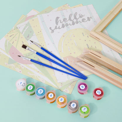 Citrus and Melon Summer Script mini paint by numbers – image 11