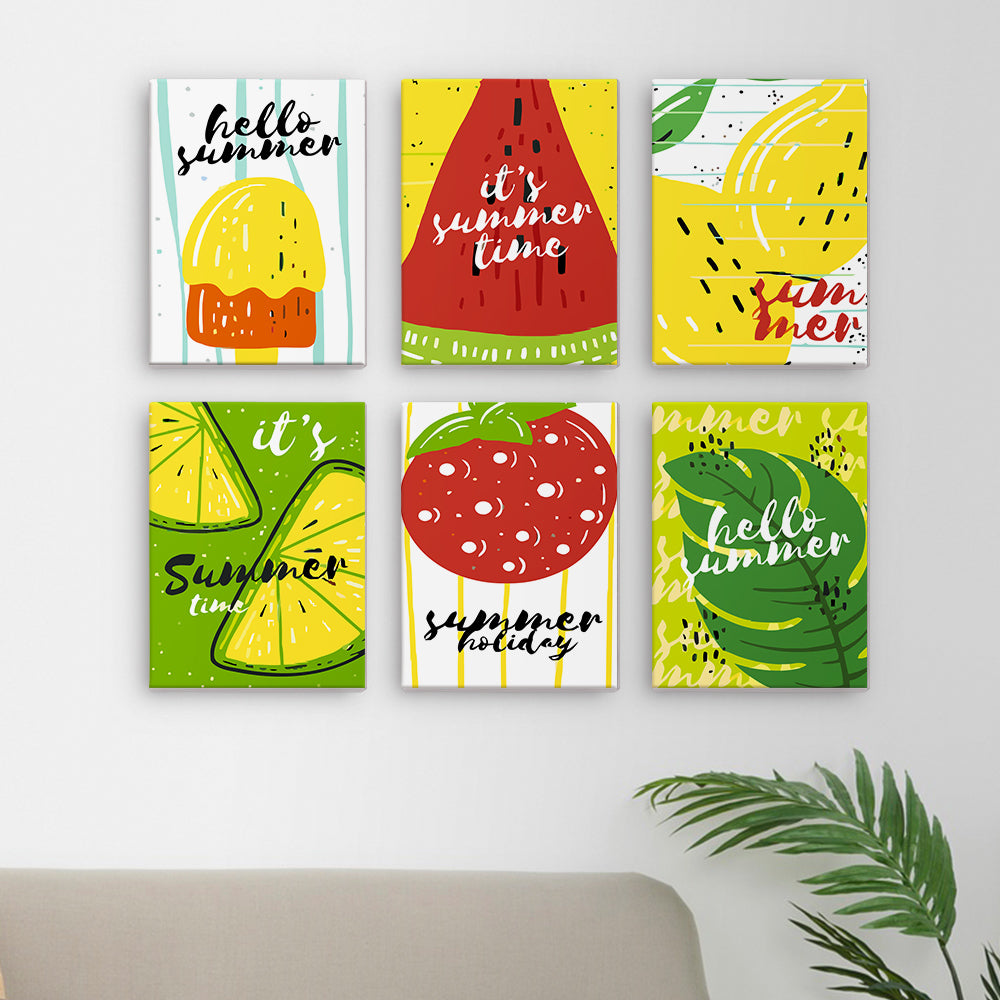 Citrus and Melon Summer Script mini paint by numbers – image 15
