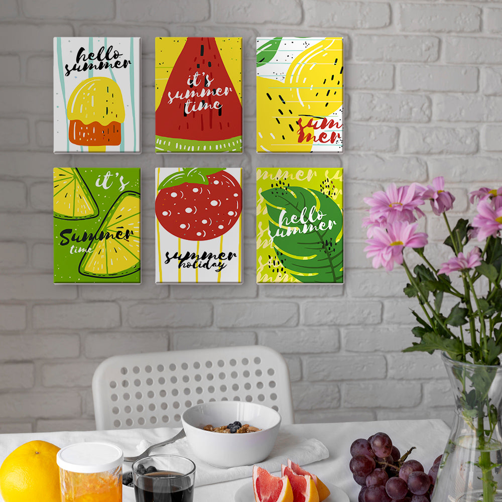 Citrus and Melon Summer Script mini paint by numbers – image 16