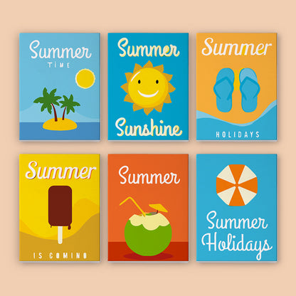 Summer Vacation Icons mini paint by numbers – image 8