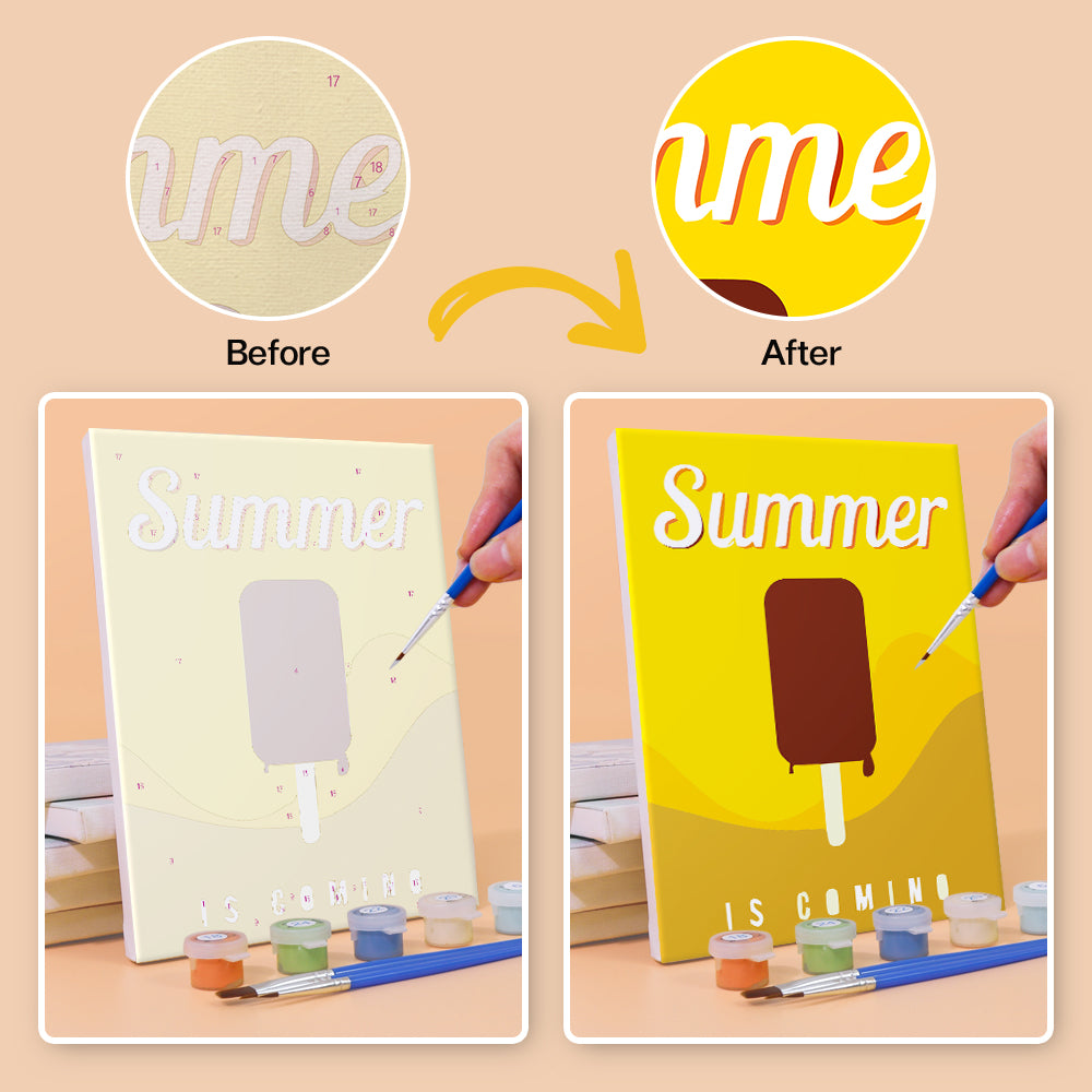 Summer Vacation Icons mini paint by numbers – image 10