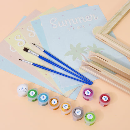 Summer Vacation Icons mini paint by numbers – image 11