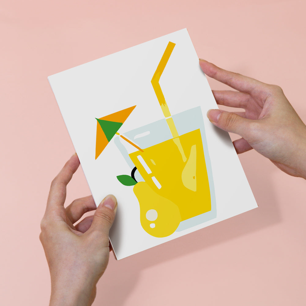 Flat Fruit Juices with Umbrellas mini paint by numbers – image 6