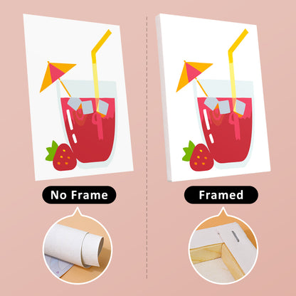 Flat Fruit Juices with Umbrellas mini paint by numbers – image 13