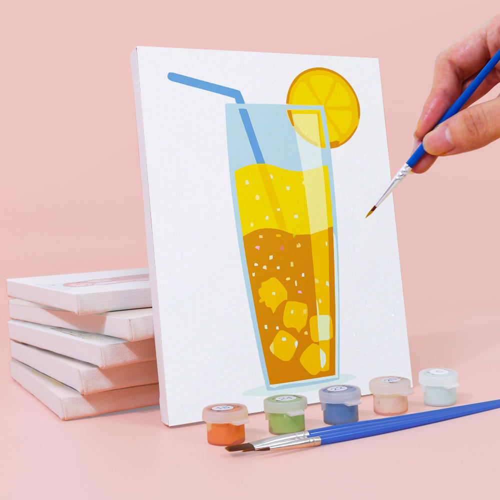 Colorful Sparkling Drinks mini paint by numbers – image 3