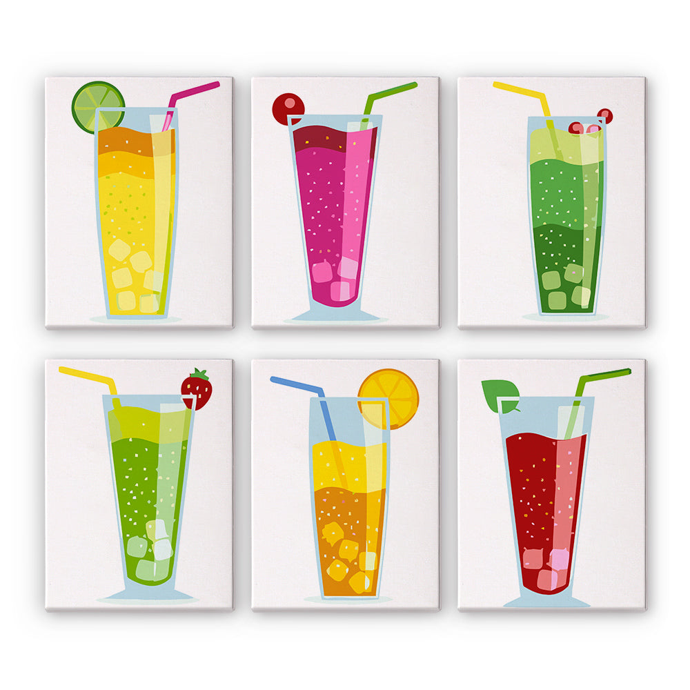 Colorful Sparkling Drinks mini paint by numbers – image 7