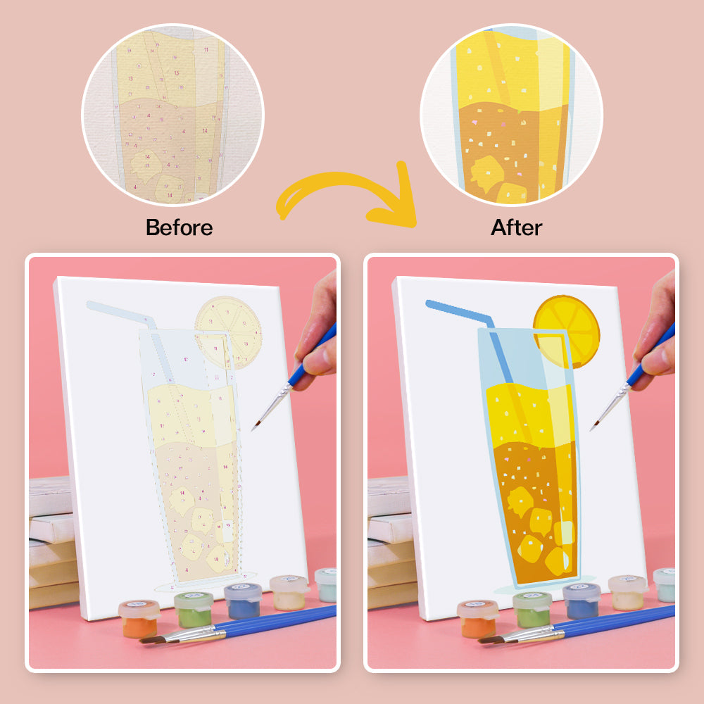 Colorful Sparkling Drinks mini paint by numbers – image 10