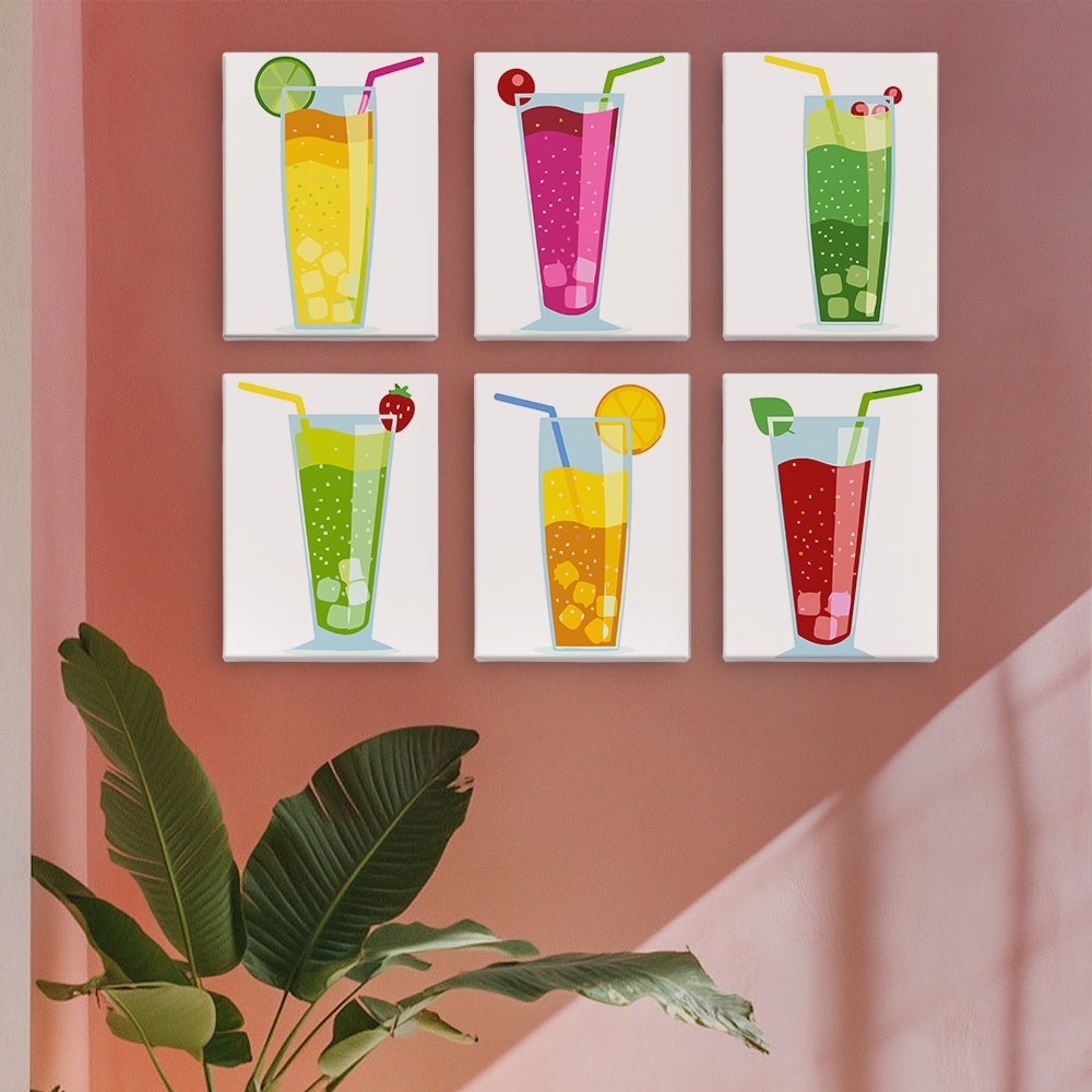 Colorful Sparkling Drinks mini paint by numbers – image 15