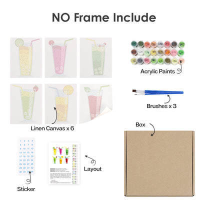 Colorful Sparkling Drinks mini paint by numbers – image 17