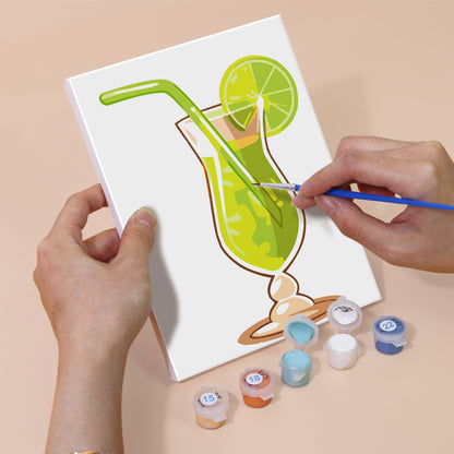 Hurricane Glass Fruit Cocktails mini paint by numbers – image 5