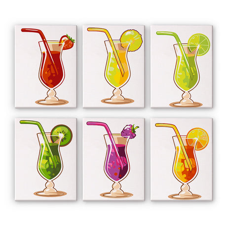 Tropical Stemmed Cocktails mini paint by numbers – image 7