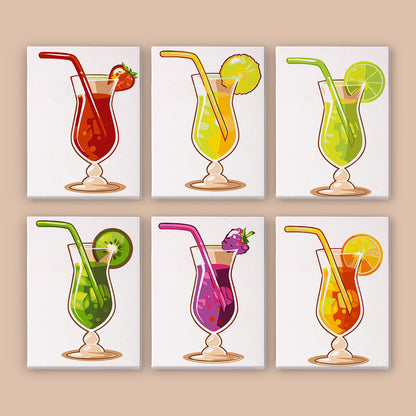 Hurricane Glass Fruit Cocktails mini paint by numbers – image 8