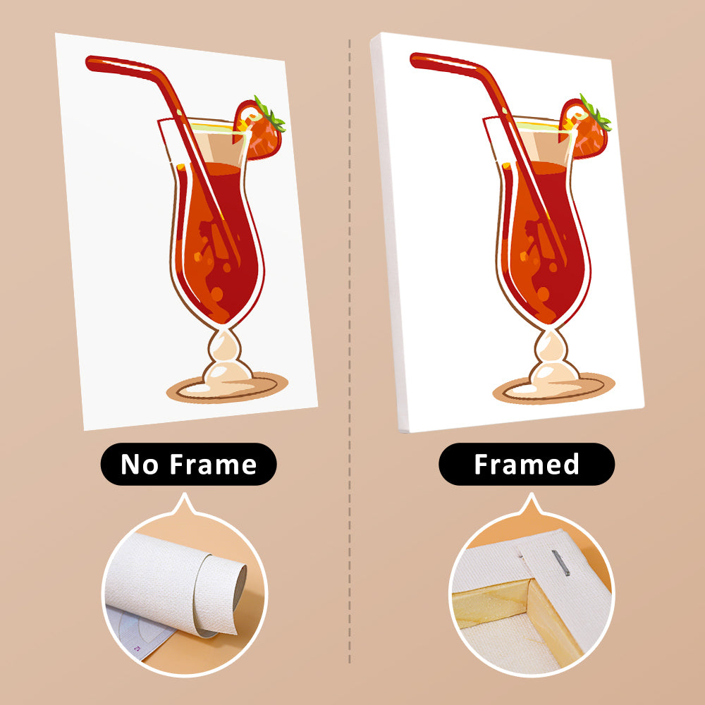 Hurricane Glass Fruit Cocktails mini paint by numbers – image 13