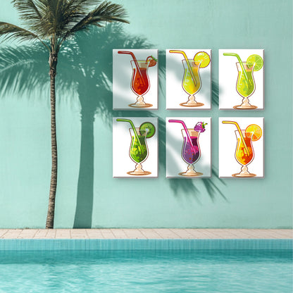 Hurricane Glass Fruit Cocktails mini paint by numbers – image 15