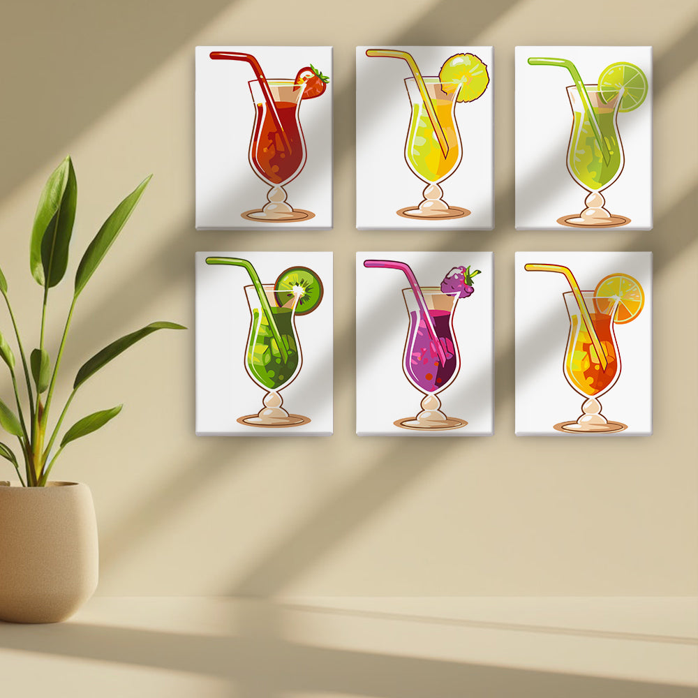 Hurricane Glass Fruit Cocktails mini paint by numbers – image 16