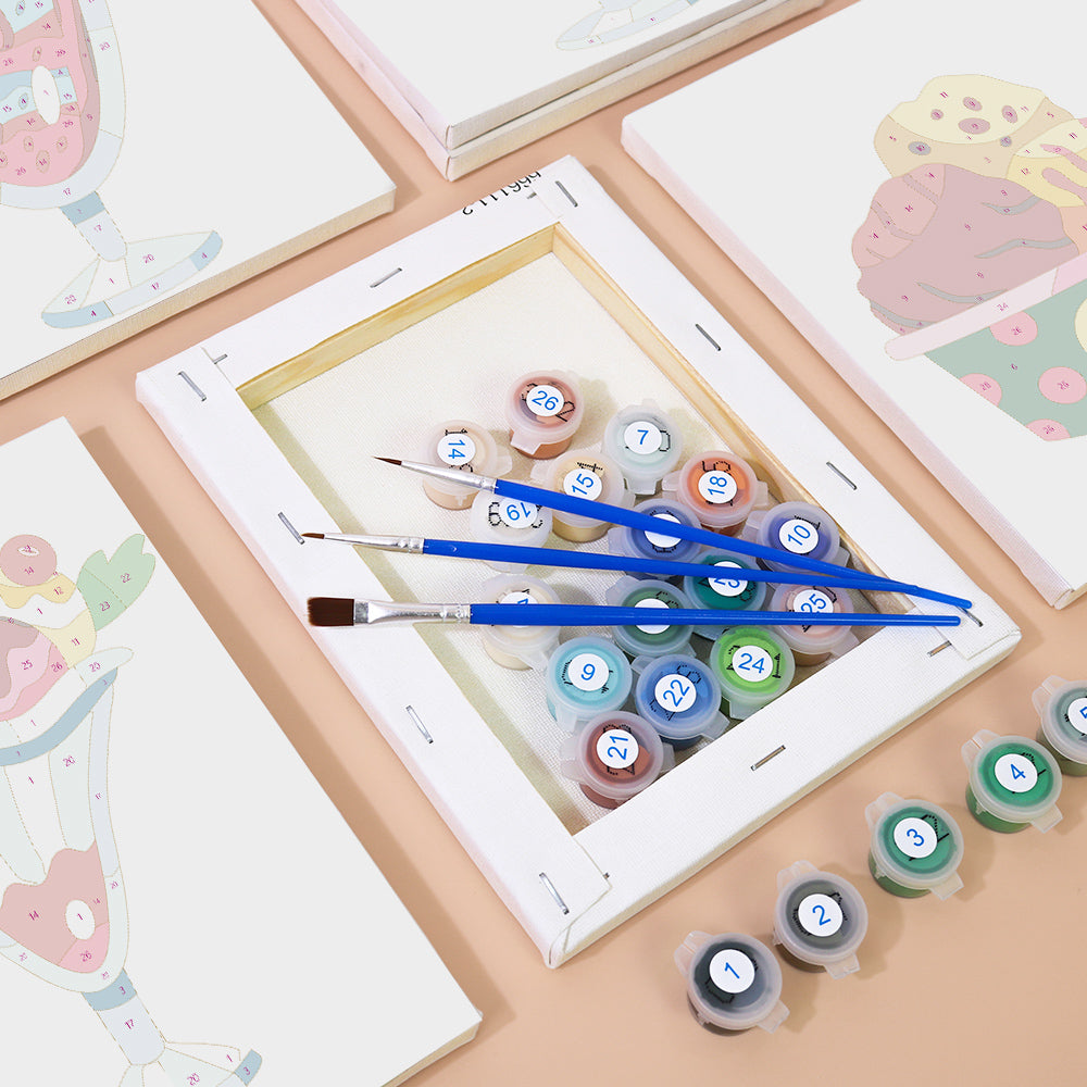 Ice Cream Sundaes mini paint by numbers – image 2