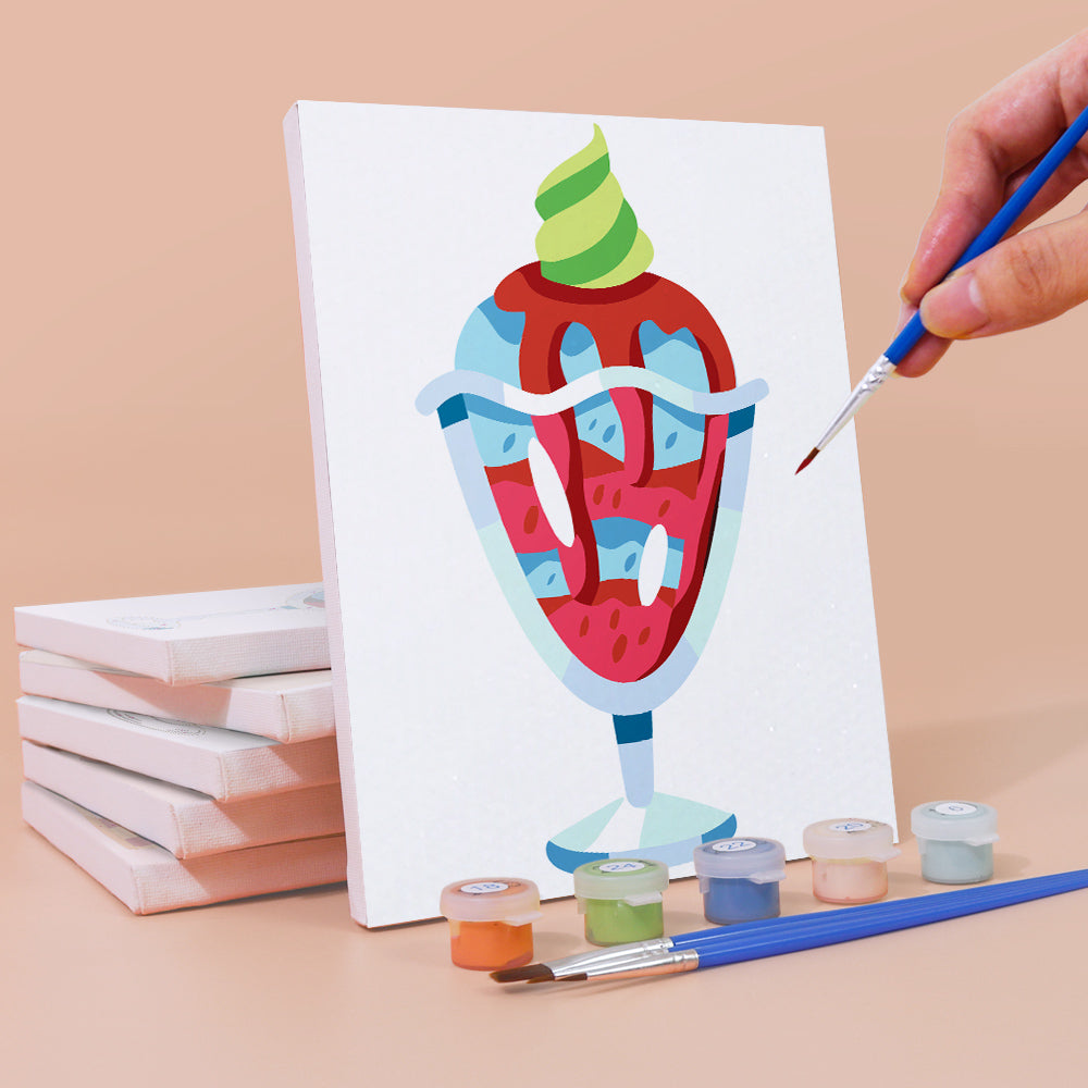 Ice Cream Sundaes mini paint by numbers – image 3