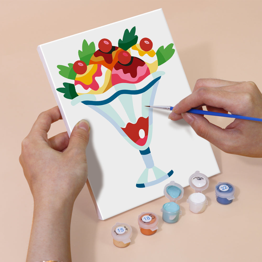 Ice Cream Sundaes mini paint by numbers – image 5