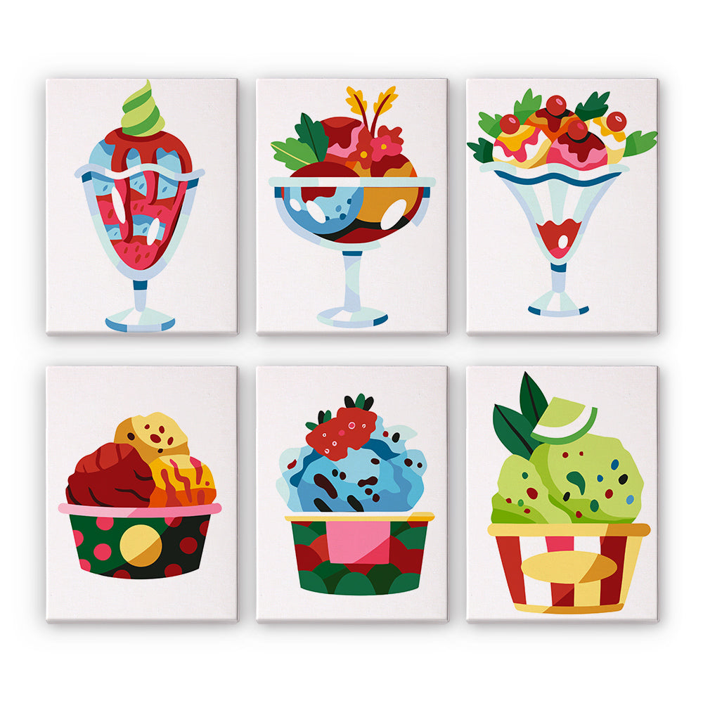 Ice Cream Sundaes mini paint by numbers – image 7