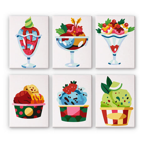 Ice Cream Sundaes mini paint by numbers – image 7