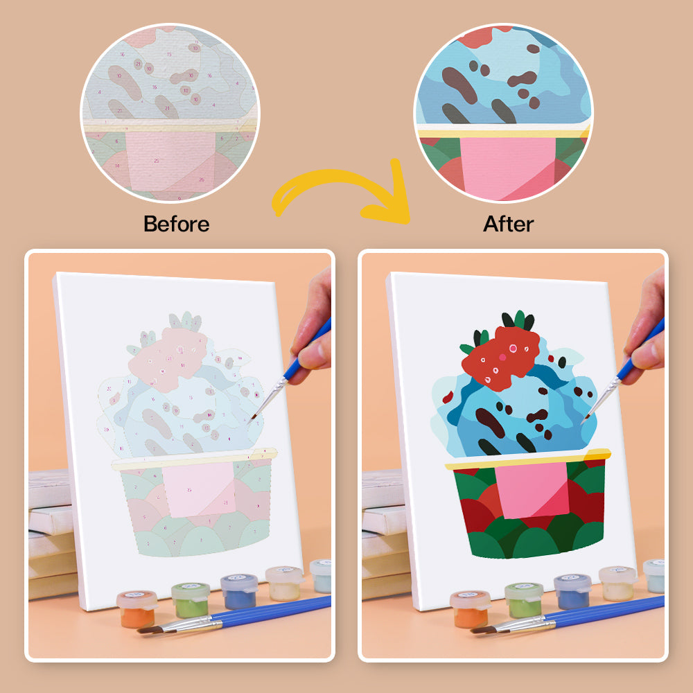 Ice Cream Sundaes mini paint by numbers – image 10