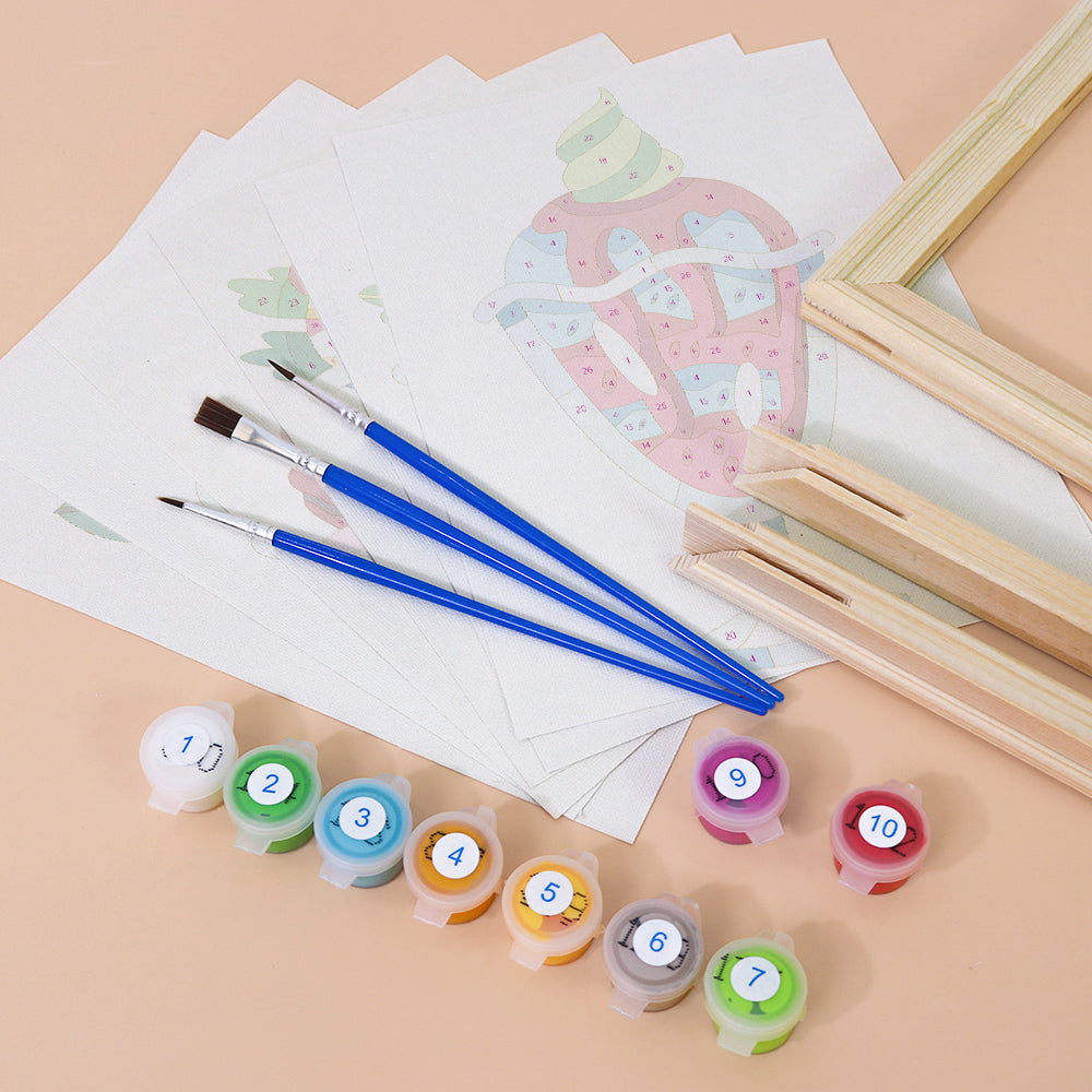Ice Cream Sundaes mini paint by numbers – image 11