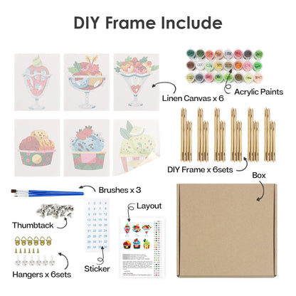 Ice Cream Sundaes mini paint by numbers – image 14