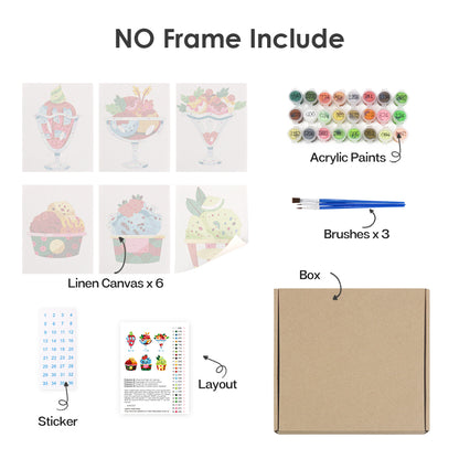 Ice Cream Sundaes mini paint by numbers – image 17