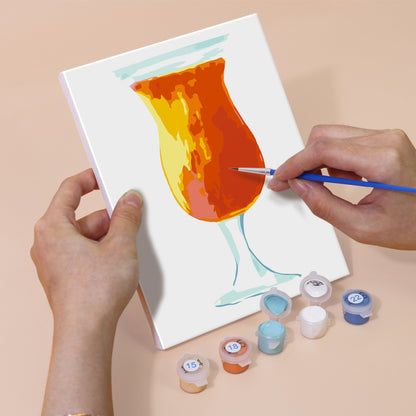 Abstract Cocktail Glasses mini paint by numbers – image 5
