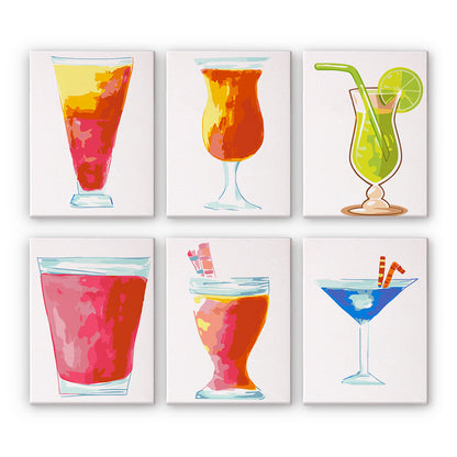 Abstract Cocktail Glasses mini paint by numbers – image 7