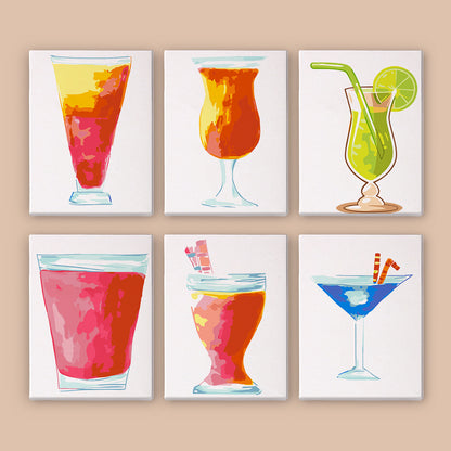 Abstract Cocktail Glasses mini paint by numbers – image 8