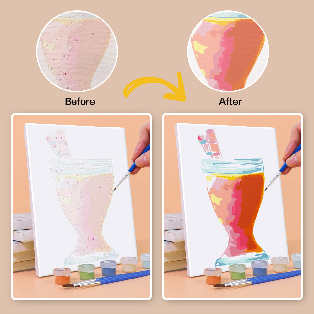 Abstract Cocktail Glasses mini paint by numbers – image 10