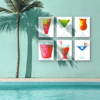 Abstract Cocktail Glasses mini paint by numbers – image 15