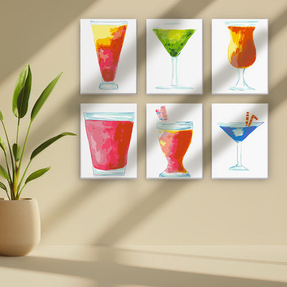 Abstract Cocktail Glasses mini paint by numbers – image 16