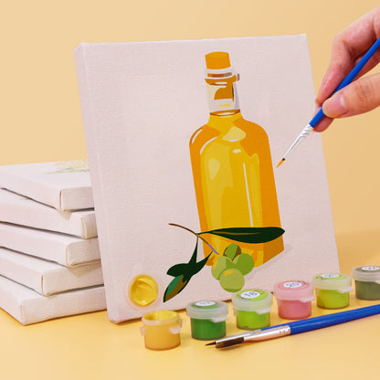 Golden Herbal Oil Bottles mini paint by numbers – image 3