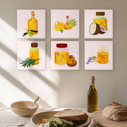 Golden Herbal Oil Bottles mini paint by numbers – image 14