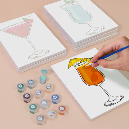 Bright Cocktail Glasses mini paint by numbers – image 4